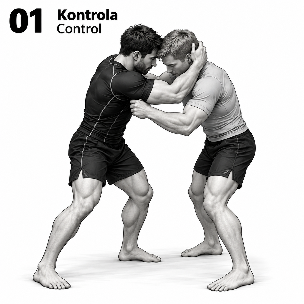 Koshi Guruma, step 01: Control and breaking balance.